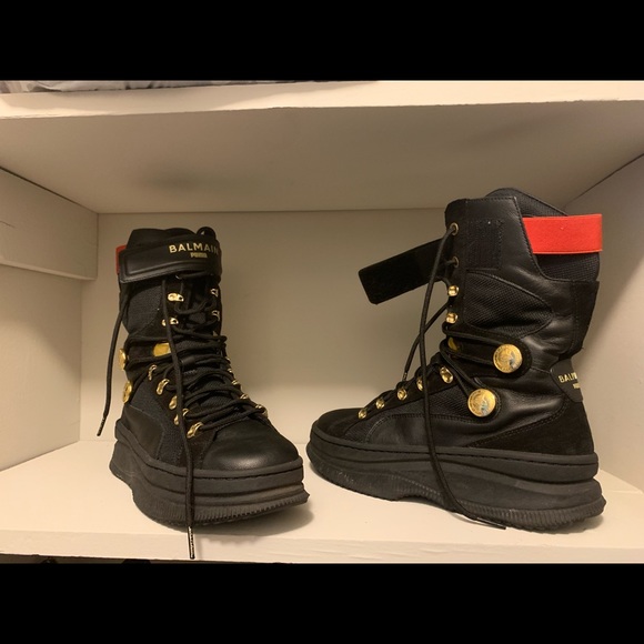 S O L D ‼️‼️‼️Balmain Deva combat boots - Picture 3 of 4